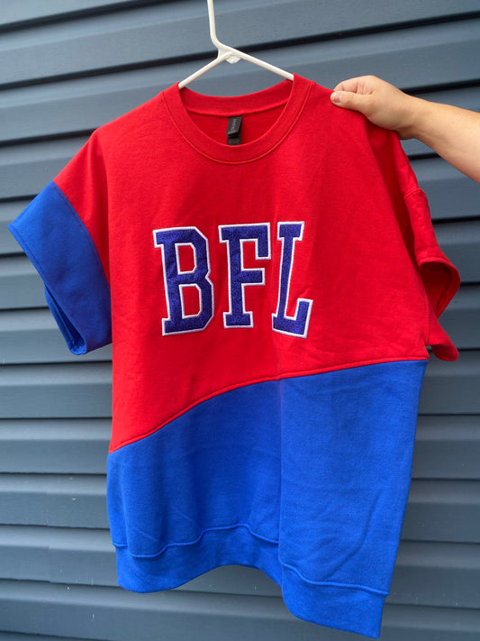 Buffalo Glitter Colorblock Gildan Crewneck