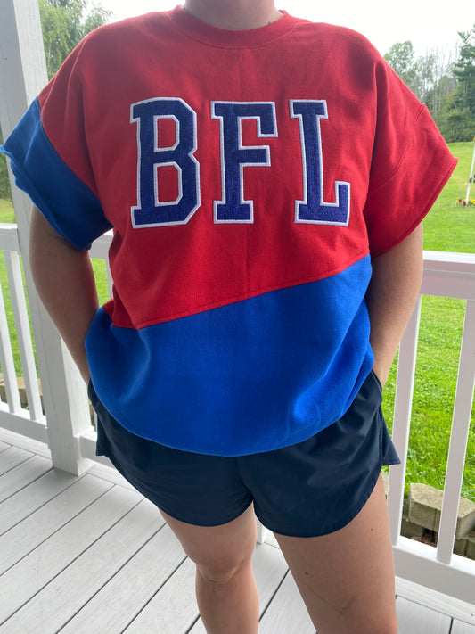 Buffalo Glitter Colorblock Gildan Crewneck