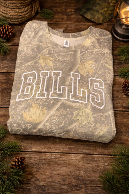 Bills Camo Embroidered Crewneck Sweatshirt